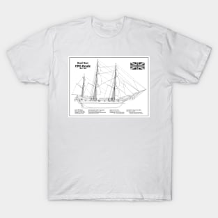 Charles Darwin HMS Beagle Tall Ship - BDL T-Shirt